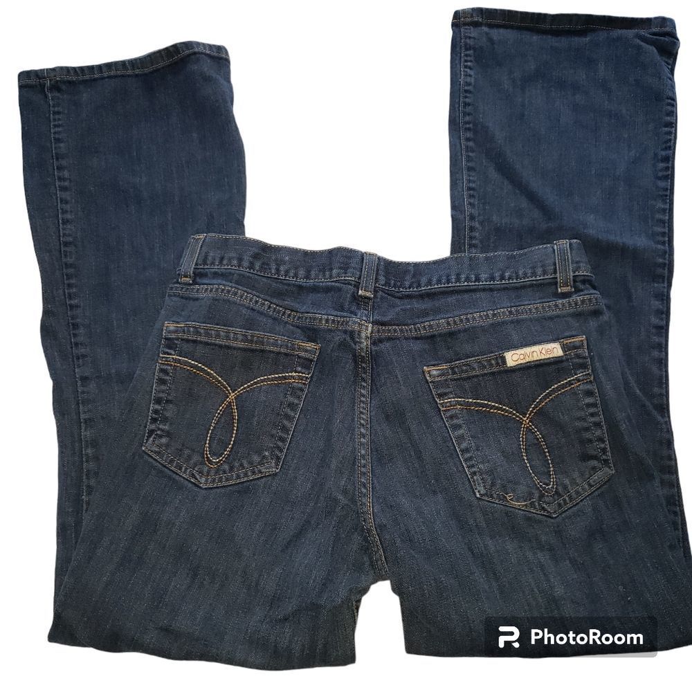 Calvin Klein Jeans Women's 8 Blue Denim Fit‎ & Flare 9" Rise 29.5" Inseam